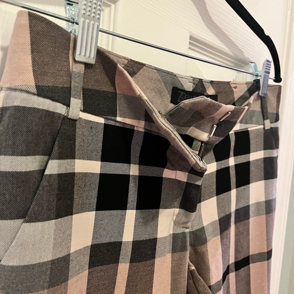 Women's Plaid Straight Leg Pant 7th Avenue New York & Company